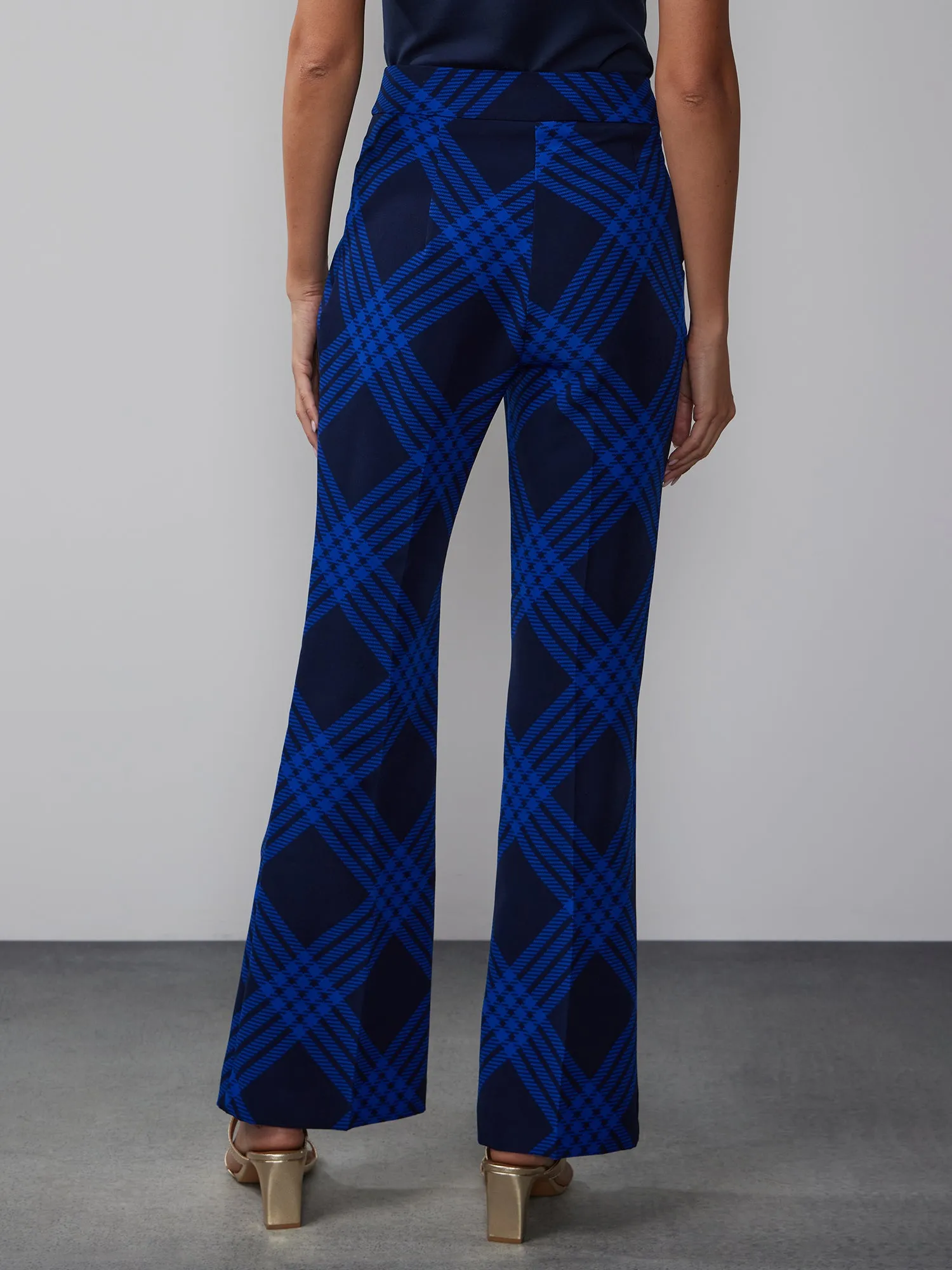 Plaid Twill Suit Pant