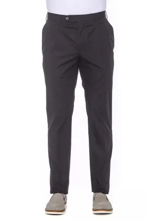 PT Torino Black Cotton Men Trouser