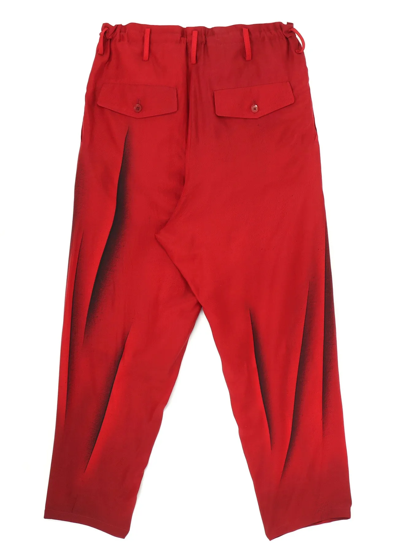 RED SCRATCH PRINT PANTS