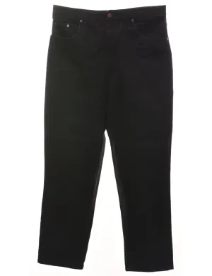 Relaxed Fit Black Tapered Jeans - W34 L29