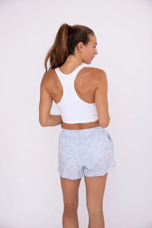 Ribbed Racerback Cropped Active Top - Mono B - Final Sale