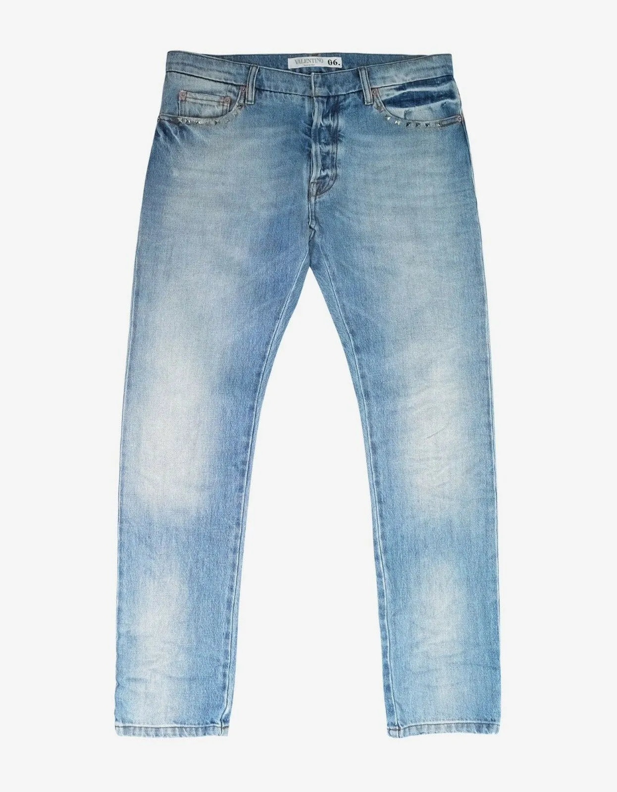 Rockstud Untitled Light Blue Stonewash Denim Jeans