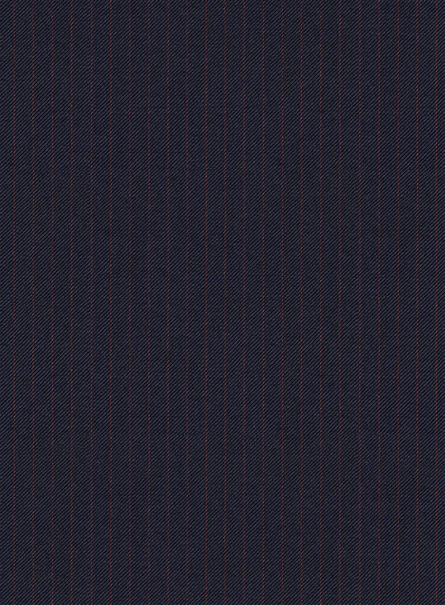 Scabal Hernal Stripe Blue Wool Pants