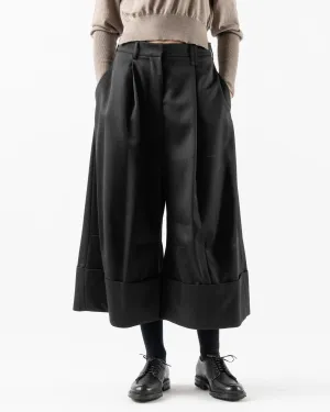 Simone Rocha Sculpted Wide Leg Trousers in Charcoal