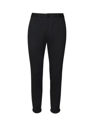 Slim Fit Black Trousers with Zip