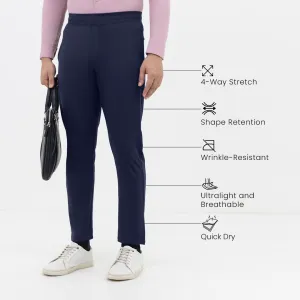 Solid Navy Work-to-Workout Pants