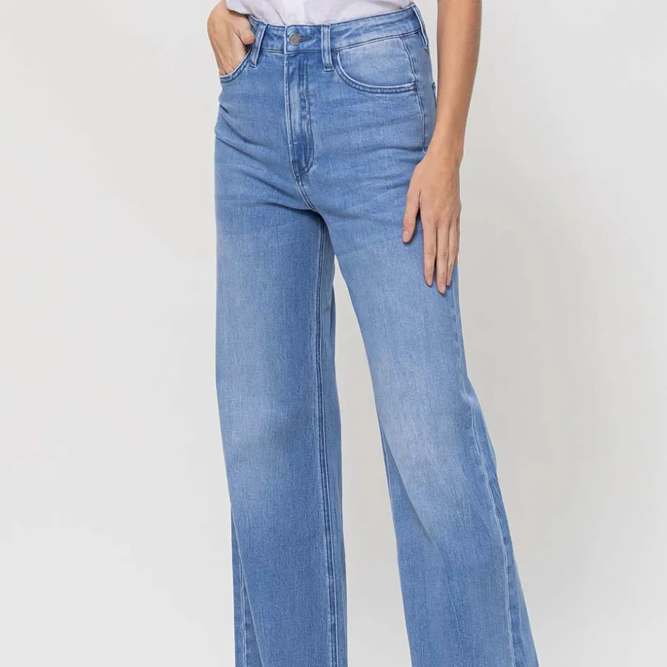 Take Me Away Super High Rise Wide Leg Jeans