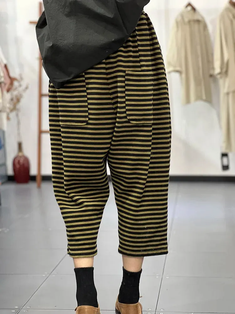 TEEK - Striped Personality Elasticated Waist Pants