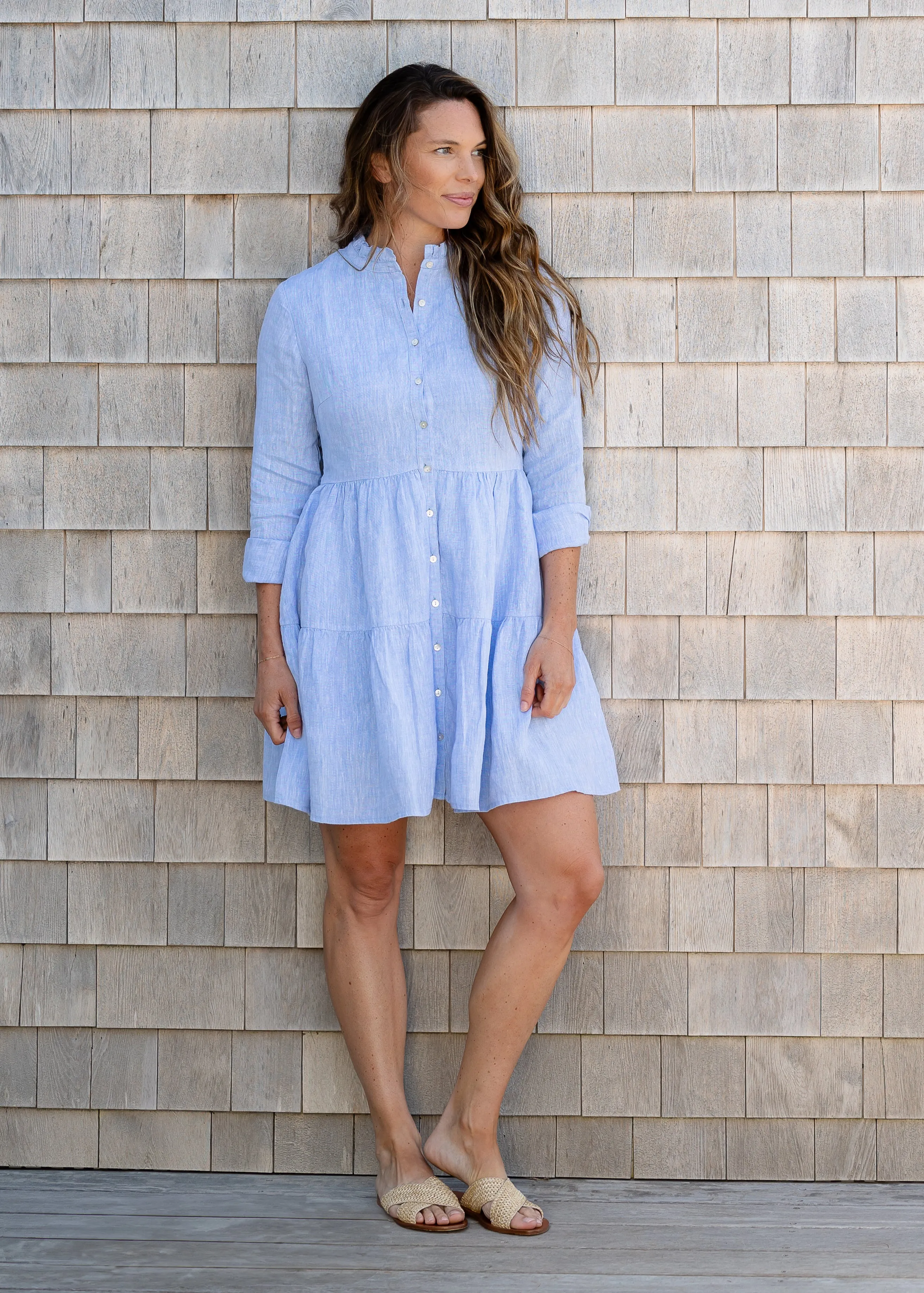 The Linen Ruffle Dress