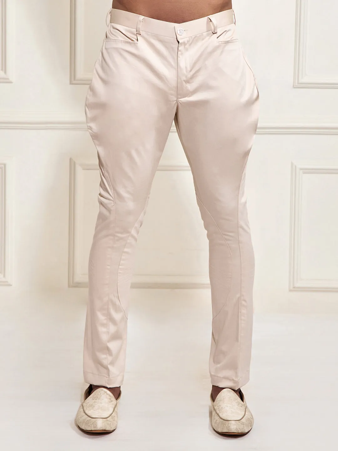 VASTRAMAY Men's Cream - Pant Style Pyjama