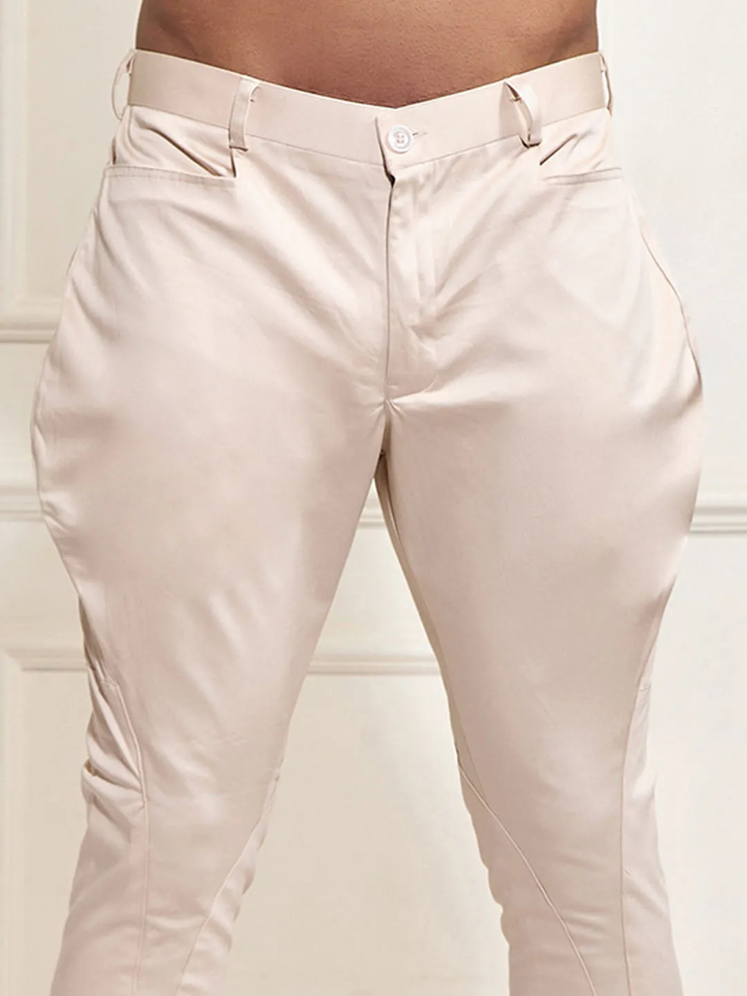 VASTRAMAY Men's Cream - Pant Style Pyjama