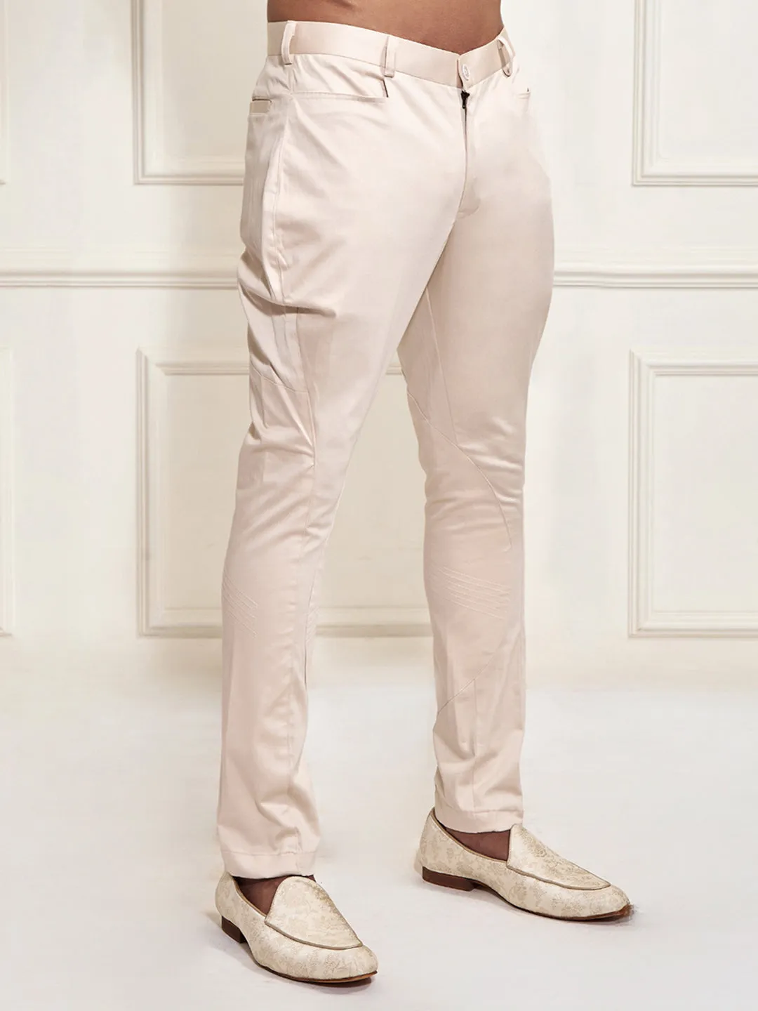 VASTRAMAY Men's Cream - Pant Style Pyjama