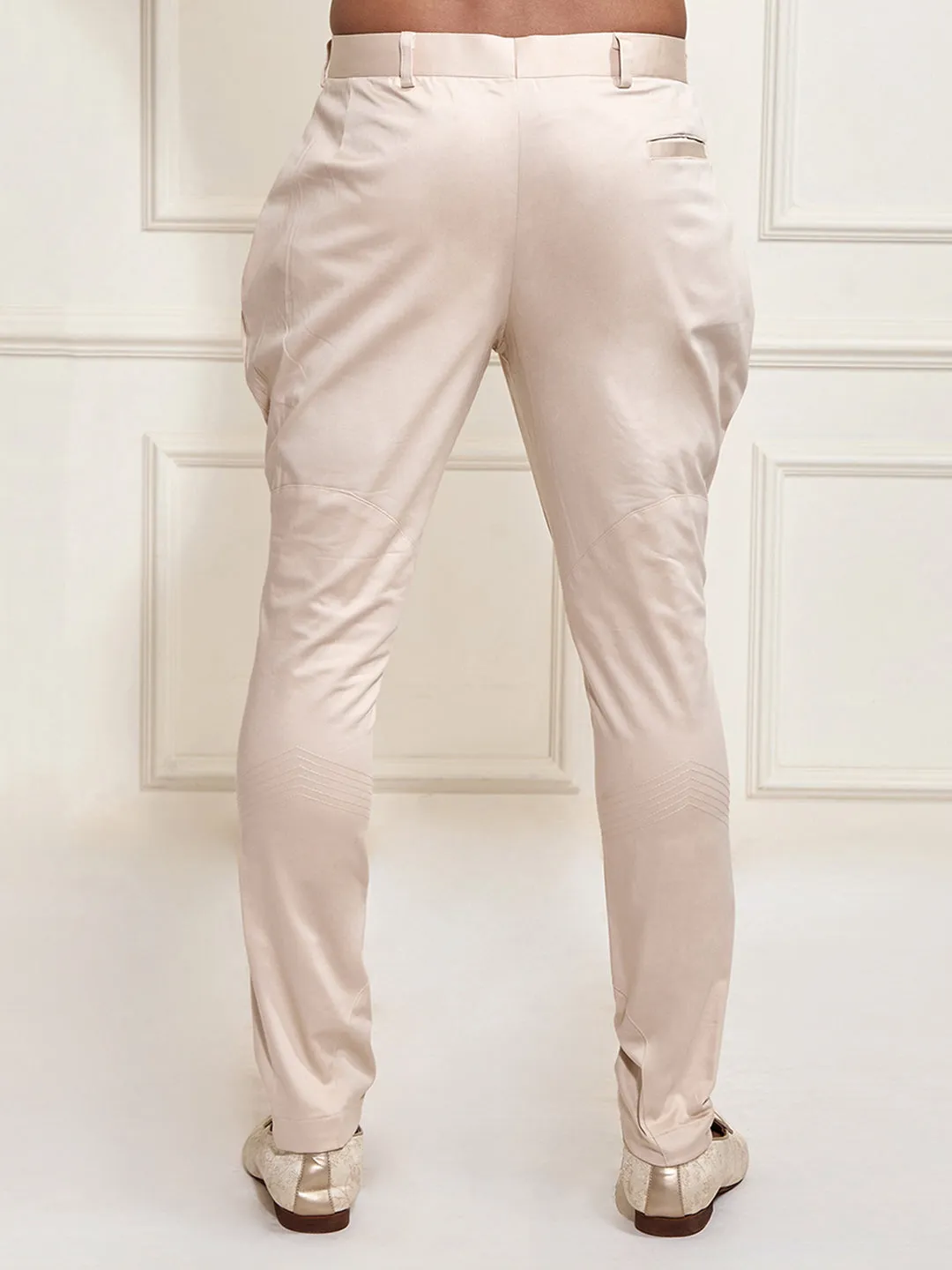 VASTRAMAY Men's Cream - Pant Style Pyjama