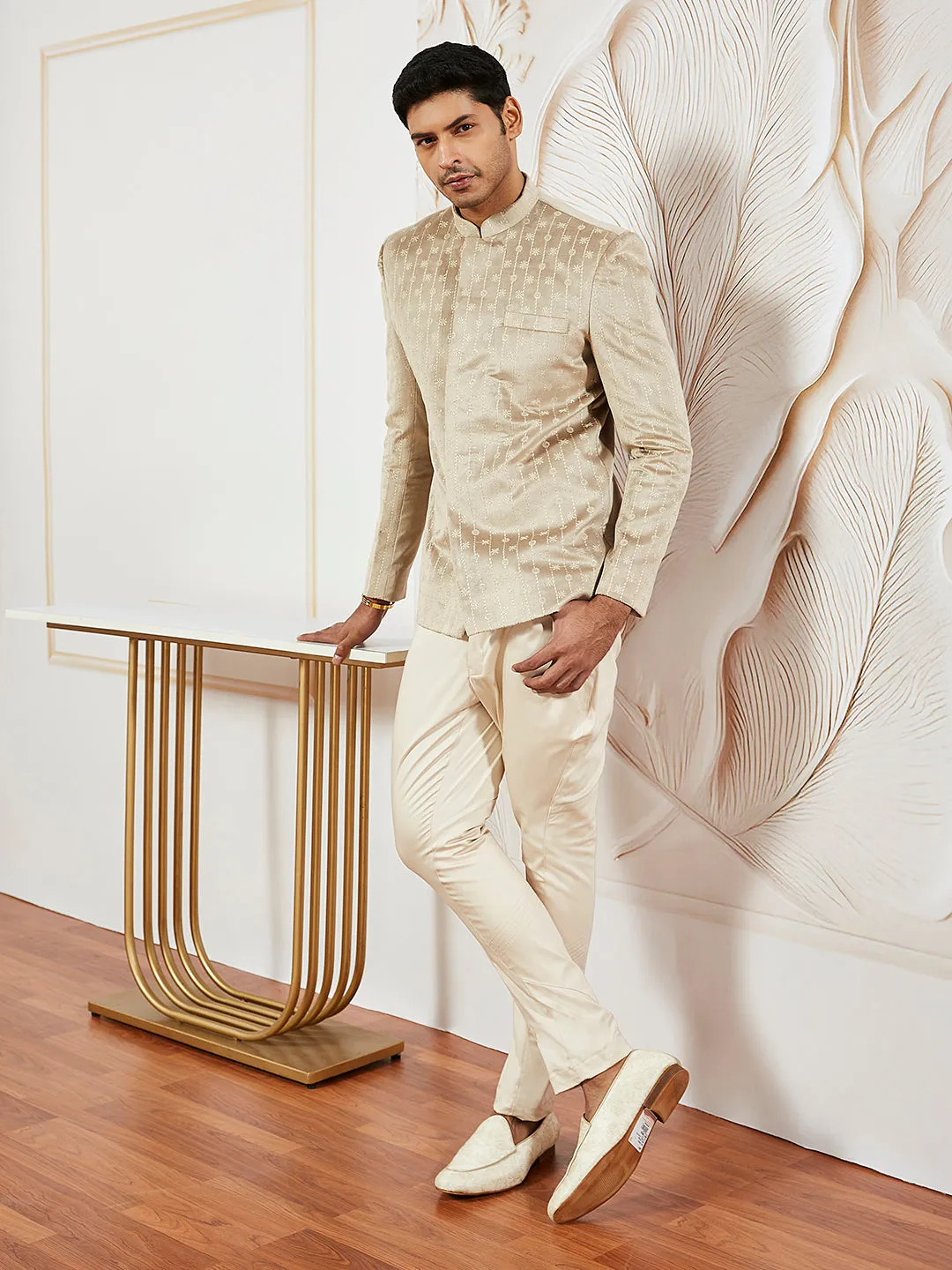 VASTRAMAY Men's Cream - Pant Style Pyjama