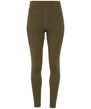 Womens TriDri® performance compression leggings | Olive